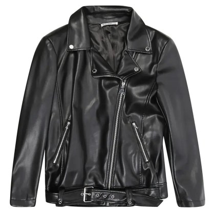 Patrizia Pepe - Oversized Ecopele Motorcycle Jacket With Asymmetri - Größe XXL - schwarz Patrizia Pepe - Oversized Ecopele Motorcycle Jacket With Asymmetri - Größe XXL - schwarz