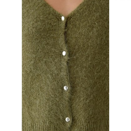 Oui - Strickjacke - Größe 44 DAMEN - grün – Bild 3