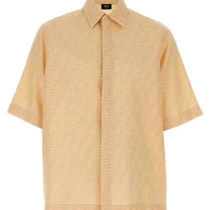 Fendi - Ff Jacquard Shirt - Größe L - beige Fendi - Ff Jacquard Shirt - Größe L - beige