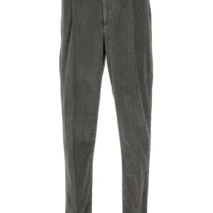 Pt01 - Wide Ribbed Velvet Trousers - Größe 54 - grau Pt01 - Wide Ribbed Velvet Trousers - Größe 54 - grau