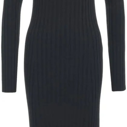 Alpha Tauri - Knit maxi dress %27Folas%27 - Größe L - schwarz Alpha Tauri - Knit maxi dress %27Folas%27 - Größe L - schwarz