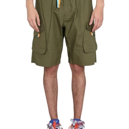 Marcelo Burlon - Cargo Bermuda Cross - Größe S - grün Marcelo Burlon - Cargo Bermuda Cross - Größe S - grün