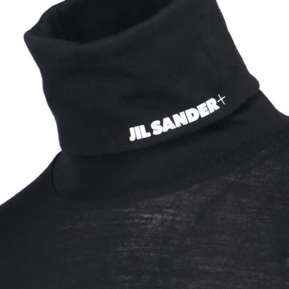 Jil Sander - Logo Turtleneck – Black - Größe S - schwarz – Bild 2