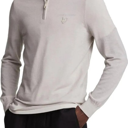 LYLE & SCOTT - Lyle&scott Tonal Eagle Merino Quarter Zip Jumper T - Größe XL - beige