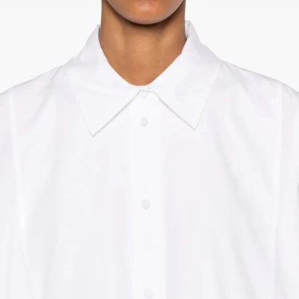 Joseph - Dania Midi Dress With Button Placket And Side Slit - Größe 36 - weiß – Bild 3