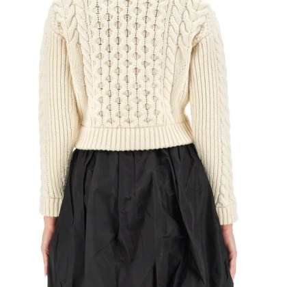 Patou - Textured Cable Knit Sweater - Größe S - beige – Bild 3