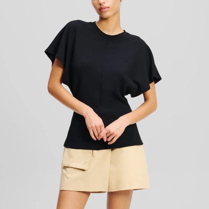 Karl Lagerfeld - FLIESSENDES T-SHIRT - Größe XXL - schwarz – Bild 4