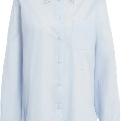 N°21 - Blouse with strass application - Größe M - blau N°21 - Blouse with strass application - Größe M - blau