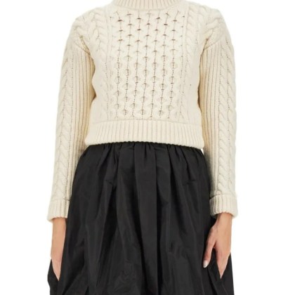 Patou - Textured Cable Knit Sweater - Größe S - beige Patou - Textured Cable Knit Sweater - Größe S - beige