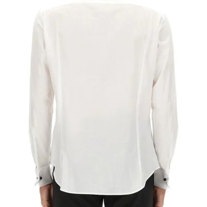 Giorgio Armani - Cotton Tuxedo Shirt - Größe 40 - weiß – Bild 3