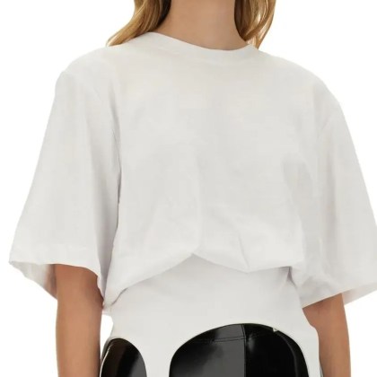 Fiorucci - T-Shirt With Stylish Suspenders - Größe XS - weiß – Bild 2