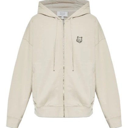 Maison Kitsune - Beige Hoodie With Front Zip Fastening - Größe M - beige Maison Kitsune - Beige Hoodie With Front Zip Fastening - Größe M - beige