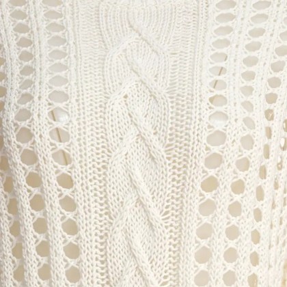 Rakki' - Intricate Open-Knit Sweater - Größe 42 - beige – Bild 3