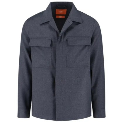 Cruna - Structured Grey Virgin Wool Shirt Jacket - Größe 52 - grau Cruna - Structured Grey Virgin Wool Shirt Jacket - Größe 52 - grau