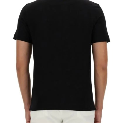 Zegna - Crew Neck T-Shirt With Subtle Logo Embroidery - Größe 48 - schwarz – Bild 3