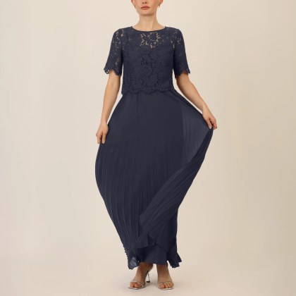 Apart - Abendkleid mit Spitzenjacke - Größe 40 - blau