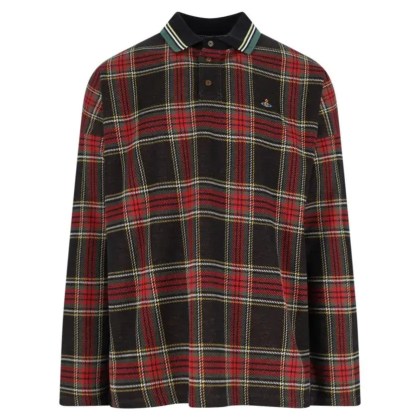Vivienne Westwood - Multicolor Tartan Polo Shirt With Classic Collar - Größe L - bunt Vivienne Westwood - Multicolor Tartan Polo Shirt With Classic Collar - Größe L - bunt