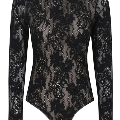 Zimmermann - Fitted Lace Bodysuit With Round Neckline - Größe 1 - schwarz Zimmermann - Fitted Lace Bodysuit With Round Neckline - Größe 1 - schwarz
