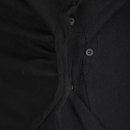 Ottolinger - Asymmetrical Ribbed Mini Skirt With Ruffle Detail - Größe S - schwarz – Bild 2