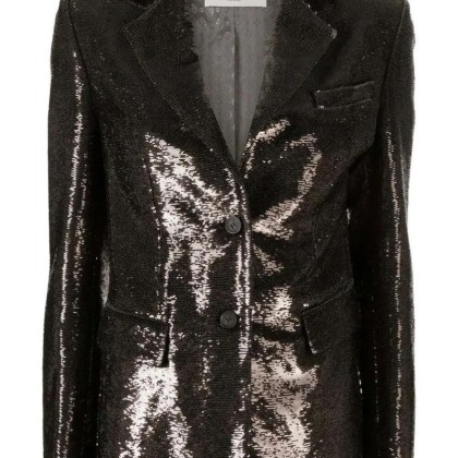 Golden Goose - Single-Breasted Black Sequin Blazer - Größe 40 - braun Golden Goose - Single-Breasted Black Sequin Blazer - Größe 40 - braun