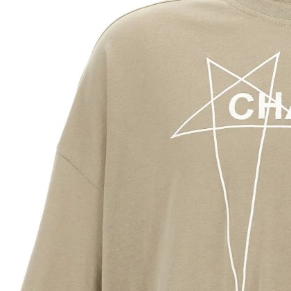 Rick Owens - Cropped Cotton T-Shirt - Größe M - beige – Bild 3