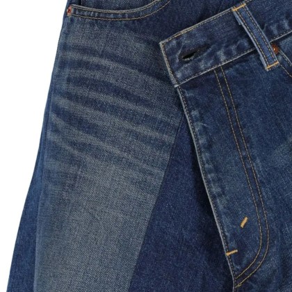 Junya Watanabe - Logo Midi Denim Skirt – Blue - Größe S - blau – Bild 3