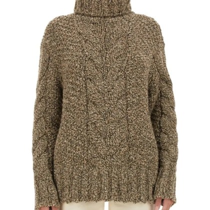 Kiton - Knit Oversized Sweater With High Neck - Größe 46 - braun Kiton - Knit Oversized Sweater With High Neck - Größe 46 - braun