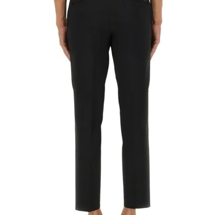 Boss - Tailored Slim Fit Pants With Subtle Crease - Größe 50 - schwarz – Bild 3