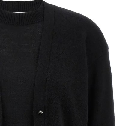 Paco Rabanne - Trompe L'oeil Cardigan Sweater - Größe XS - schwarz – Bild 3