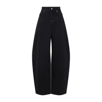 Jacquemus - High-Waisted Wide-Leg Jeans In Solid Black Denim - Größe 28 - schwarz Jacquemus - High-Waisted Wide-Leg Jeans In Solid Black Denim - Größe 28 - schwarz
