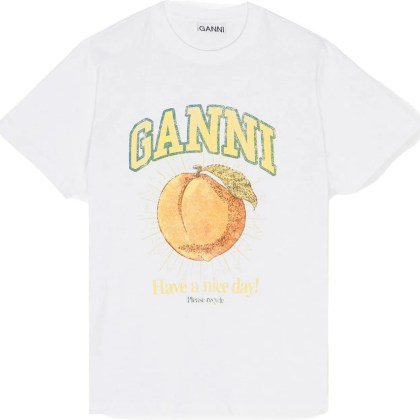 GANNI - Orange tee - Größe XS - weiß GANNI - Orange tee - Größe XS - weiß