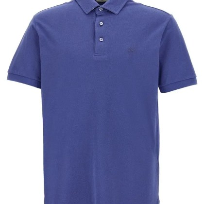Etro - %27Pegaso%27 Polo Shirt - Größe M - blau Etro - %27Pegaso%27 Polo Shirt - Größe M - blau