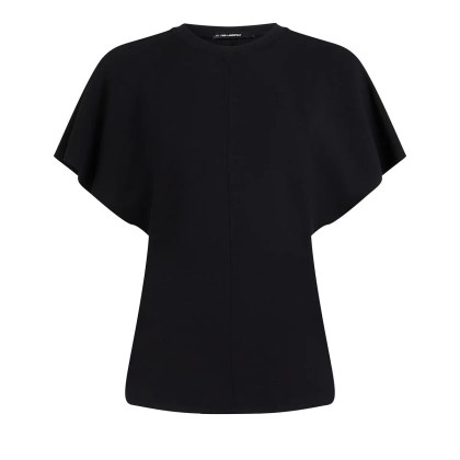 Karl Lagerfeld - FLIESSENDES T-SHIRT - Größe XXL - schwarz Karl Lagerfeld - FLIESSENDES T-SHIRT - Größe XXL - schwarz