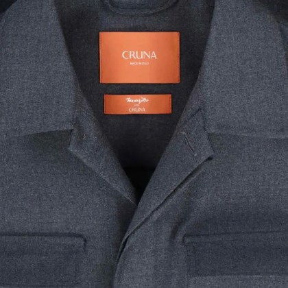 Cruna - Structured Grey Virgin Wool Shirt Jacket - Größe 52 - grau – Bild 4
