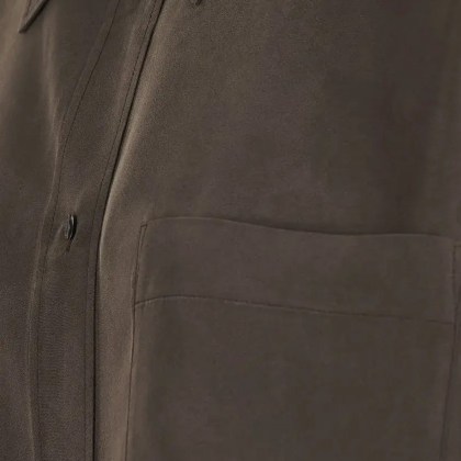 SOEUR - Relaxed Fit Brown Shirt With Classic Collar - Größe 42 - grün