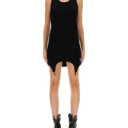 Jean Paul Gaultier - Sleeveless Mini Dress With Garter Detail - Größe XS - schwarz Jean Paul Gaultier - Sleeveless Mini Dress With Garter Detail - Größe XS - schwarz