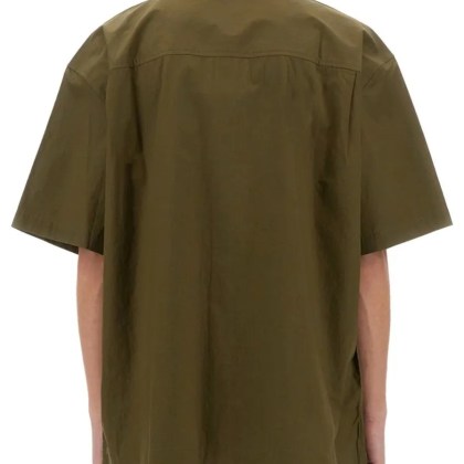 YMC - Green Textured Cotton "Ciders" Shirt - Größe M - grün – Bild 3