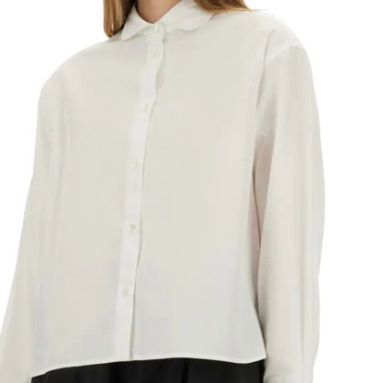 Aspesi - Cotton Poplin Boxy Shirt - Größe 44 - schwarz – Bild 2