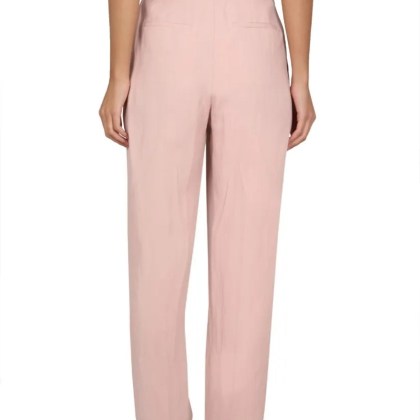 Stella McCartney - Pleated High-Waisted Soft Pants With Hook - Größe 40 - pink – Bild 2