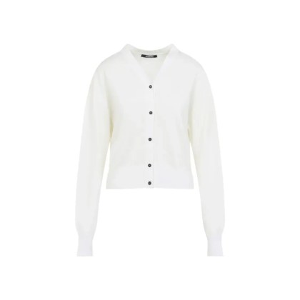 Jacquemus - Merino Wool Blend Cardigan With V-Neck - Größe 36 - weiß Jacquemus - Merino Wool Blend Cardigan With V-Neck - Größe 36 - weiß
