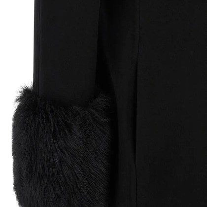 Valentino Garavani - Double-Breasted Virgin Wool And Cashmere Coat With - Größe 46 - schwarz – Bild 2