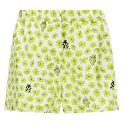Versace - Silk Twill Shorts With Strawberry Garden Print - Größe 40 - grün Versace - Silk Twill Shorts With Strawberry Garden Print - Größe 40 - grün