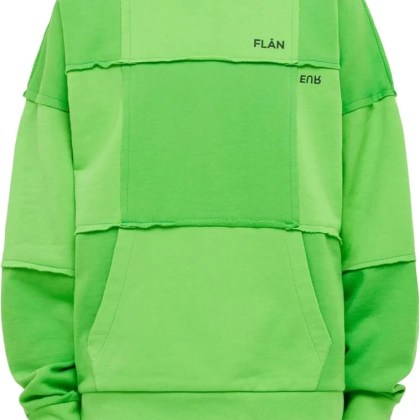 Flâneur - Cut & Sew Hoodie Neon Green - Größe S - green Flâneur - Cut & Sew Hoodie Neon Green - Größe S - green