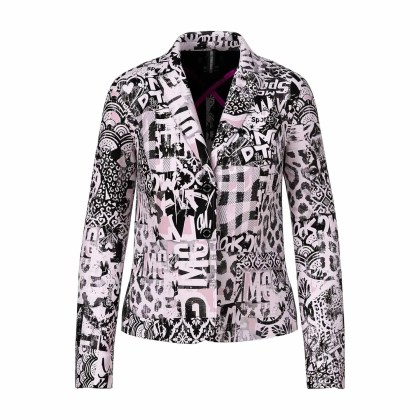 Marc Cain - Blazer mit Print - Größe 38 - rosa Marc Cain - Blazer mit Print - Größe 38 - rosa