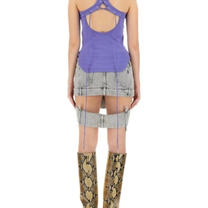 The Attico - Tops With Logo - Größe 42 - purple – Bild 3