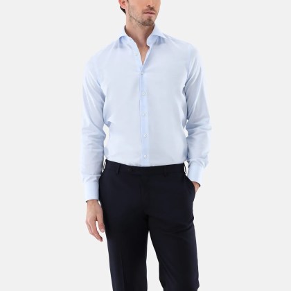 VAN LAACK - Hemd Tailor Fit Dessiniert - Größe 38 - blau – Bild 3