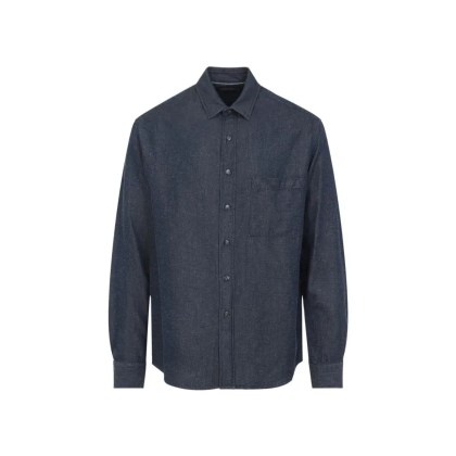 Canali - Cotton Blend Casual Shirt - Größe M - blau Canali - Cotton Blend Casual Shirt - Größe M - blau