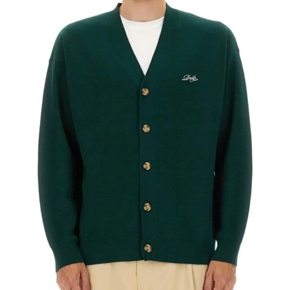 Drôle De Monsieur - Classic V-Neck Cardigan - Größe L - green Drôle De Monsieur - Classic V-Neck Cardigan - Größe L - green
