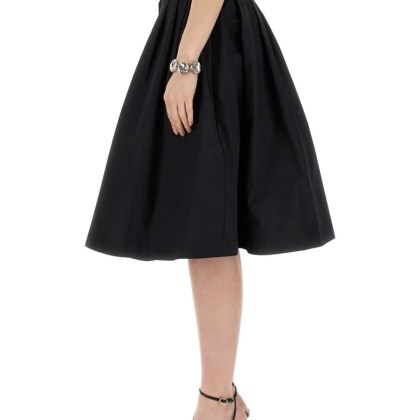 Moschino - Poplin Skirt - Größe 42 - schwarz – Bild 2