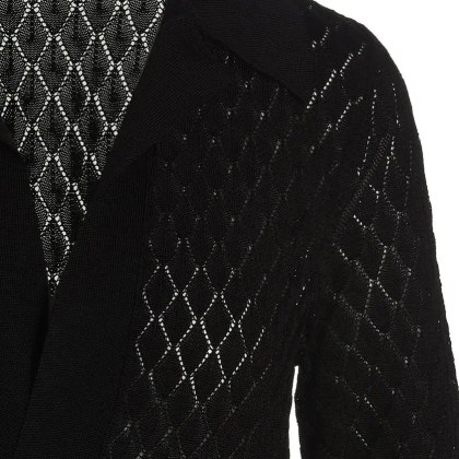 Sapio - Viscose Knit Polo Shirt - Größe 38 - schwarz – Bild 3